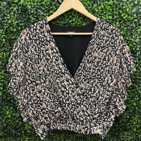 Express, Crop Top Flowy Blouse, Women’s Size Small - Picture 1 of 6